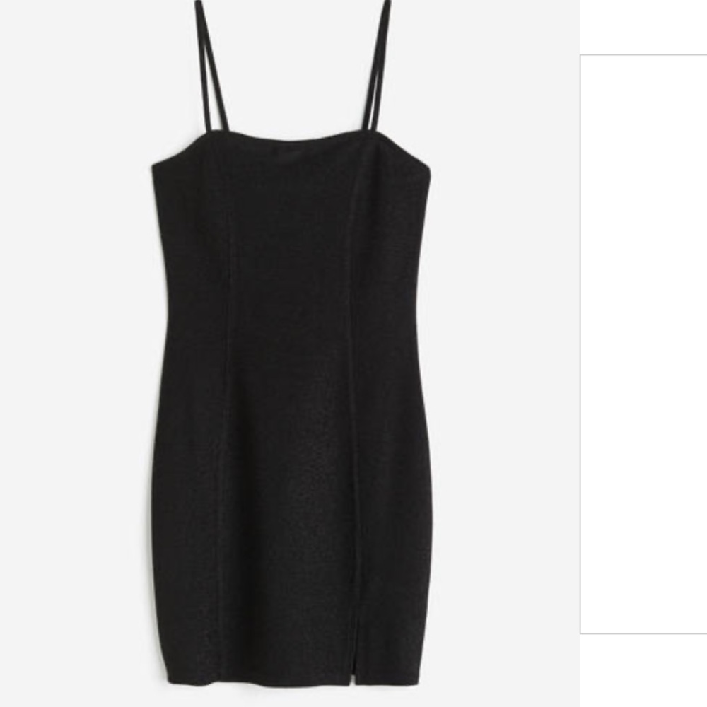 H&M black sparkly bodycon dress